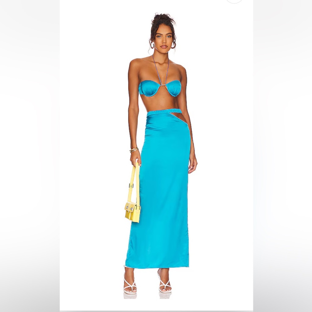 Camila Coelho Satin Skirt Set